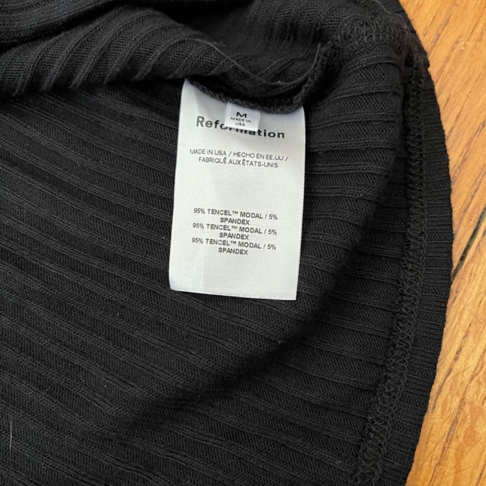 REFORMATION Dasia Knit Top Black Size M - Picture 7 of 7